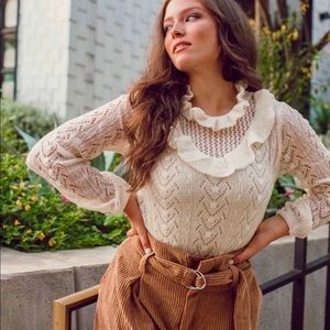 Cream Sheer Soft + Stretchy Sweater